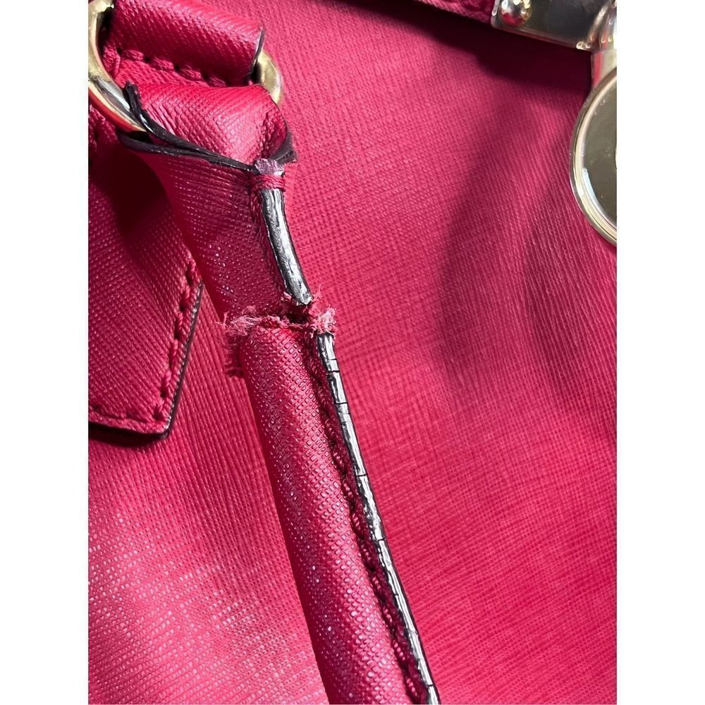 Michael Kors lipstick red and gold oversized purse - Picture 4 of 10